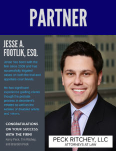 Congratulations Jesse A. on your success with the firm!