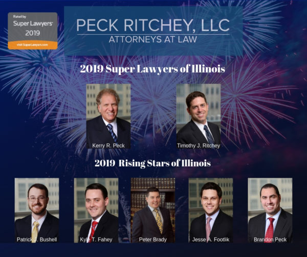 Seven Attorneys of Peck Ritchey, LLC Named 2019 Super Lawyers/Rising Stars for Chicago Trust and Estate Litigation
